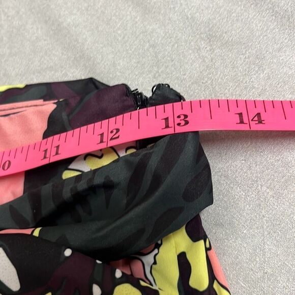 Tanya Taylor Nikiya Shorts Pink Black Floral Print Flared Leg Side Zip Sz 0 NWT - Picture 8 of 9